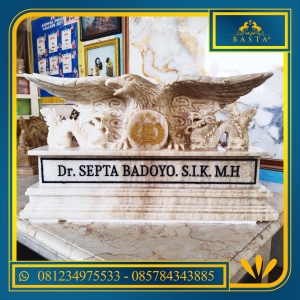 Papan Nama Meja Onyx papan nama batu alam onyx desain garuda