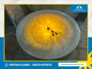 Relief Batu Onyx Tembus Cahaya
