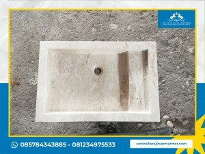 Wastafel marmer kotak minimalis