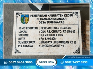Prasasti Peresmian Proyek Drainase